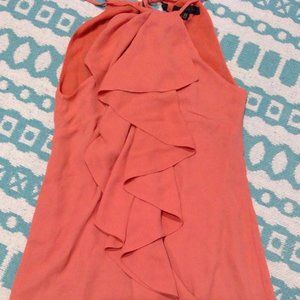Forest Lily  coral ruffle  halter dress * NEW*